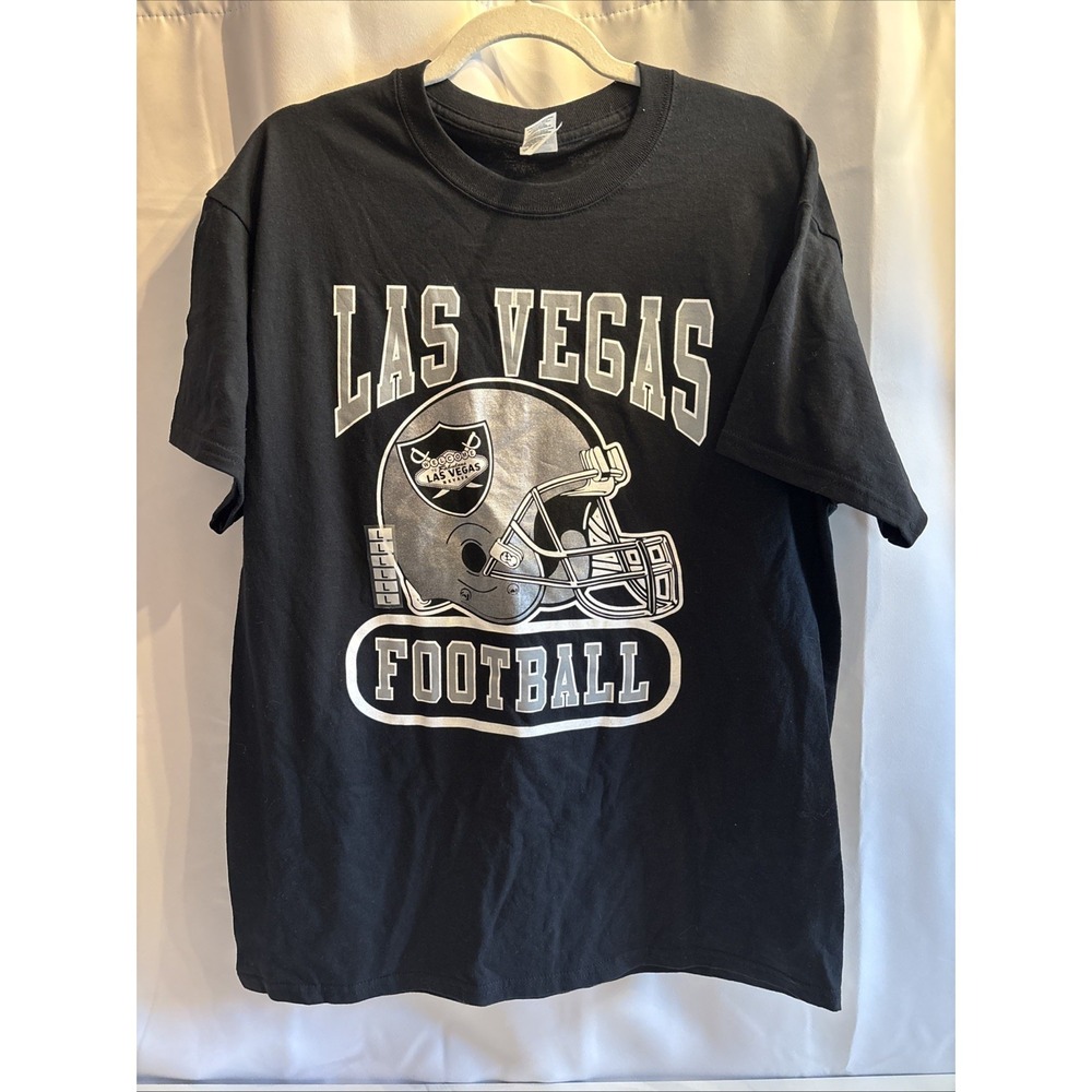 Las Vegas Football T-Shirt Black Size‎ L Cotton Sports